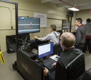 Crane and Hoist Canada - Ontario high school students training on crane simulators